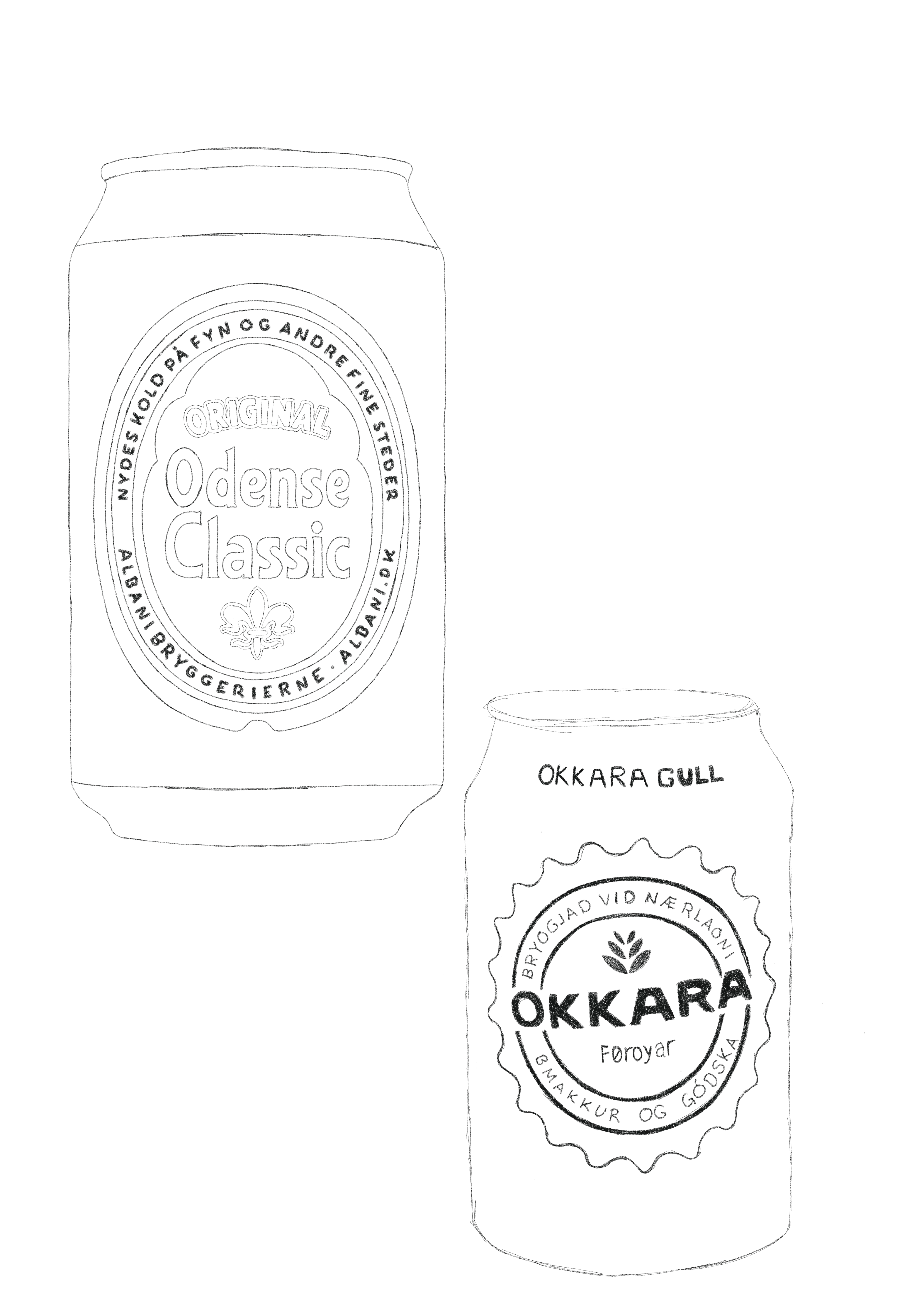 Skitse af OL-plakat uden farver